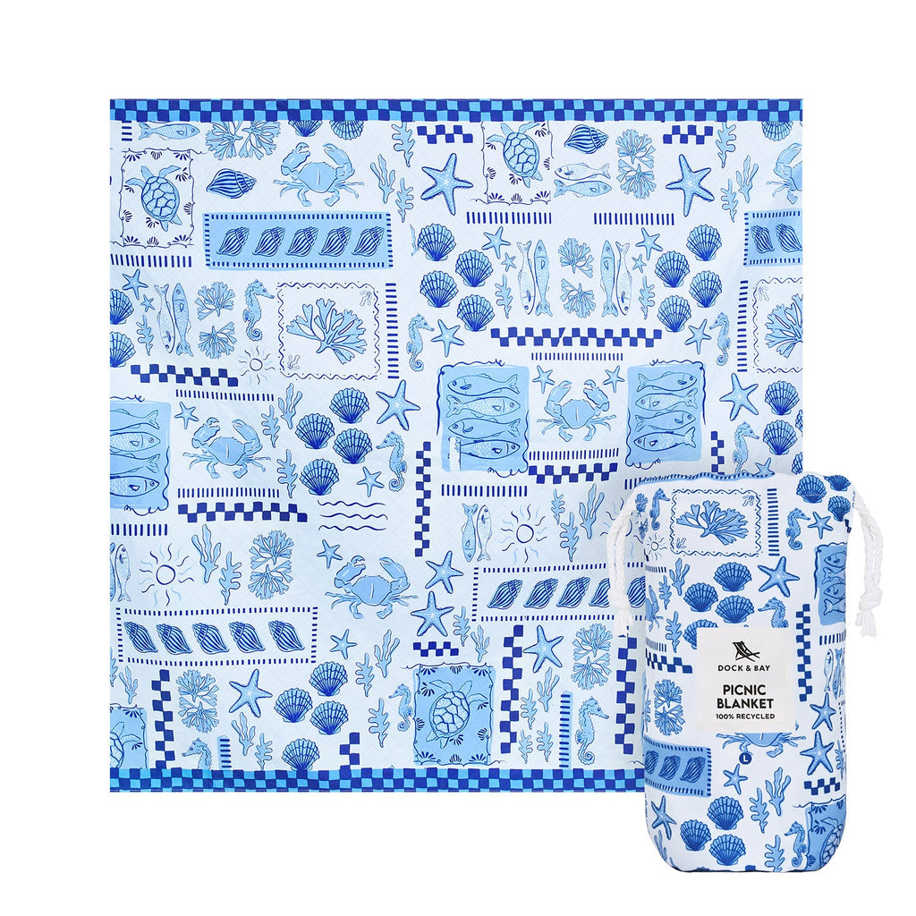 dock and bay picnic blanket