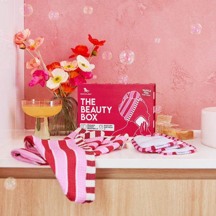 dock and bay gift box hair wrap & makeup remover