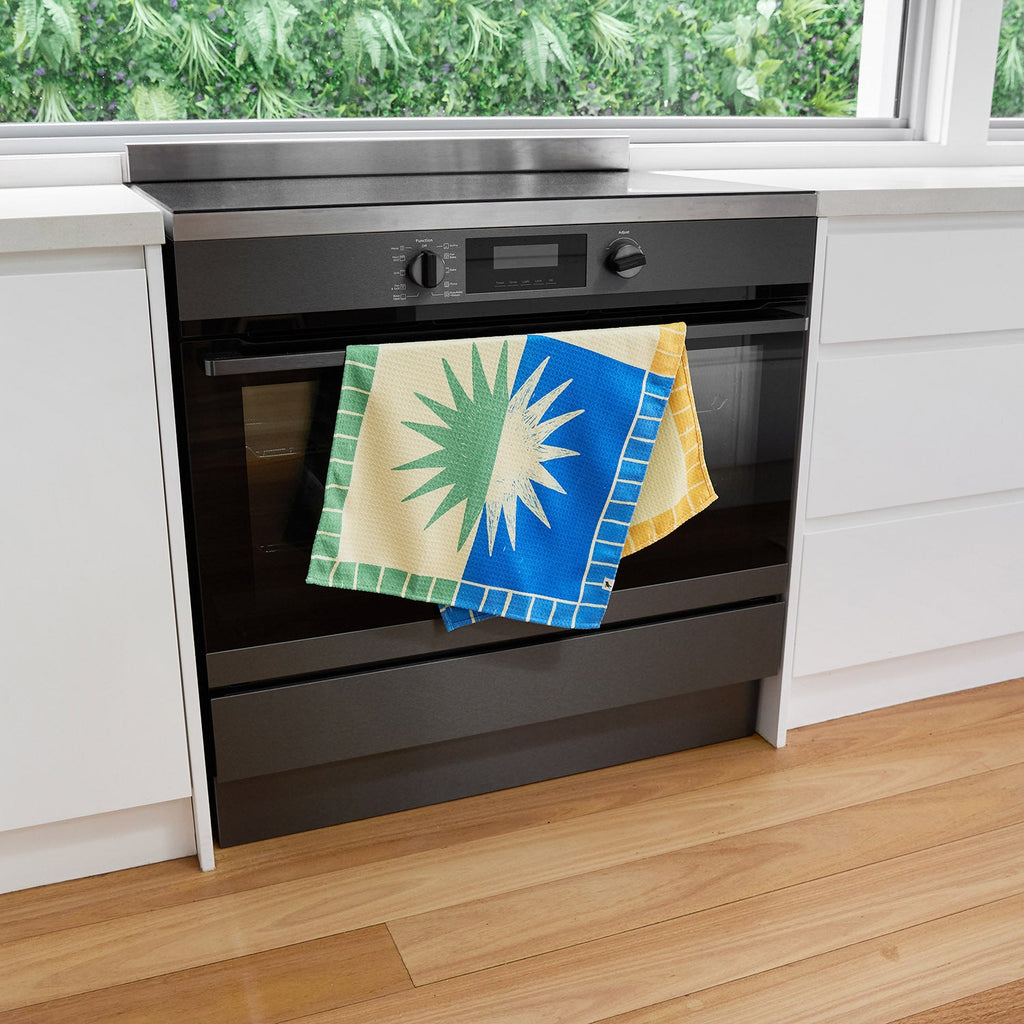 dock and bay tea towel