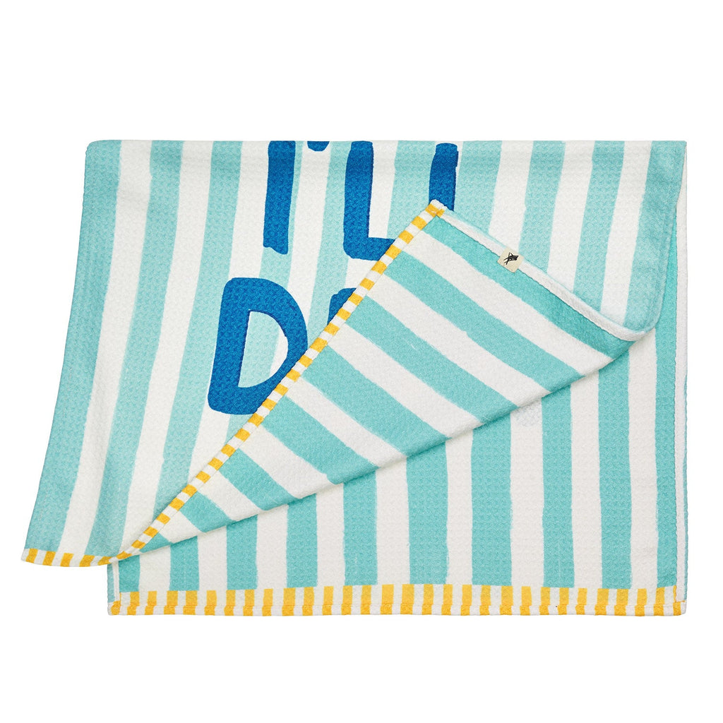 dock and bay tea towel