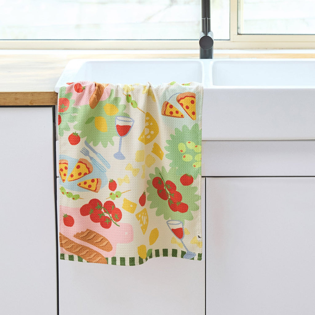 dock and bay tea towel