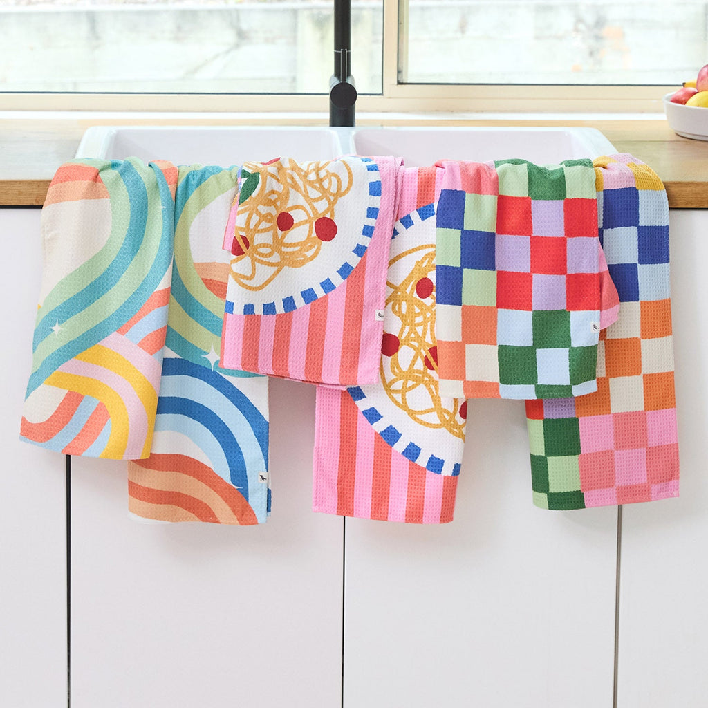 dock and bay tea towel