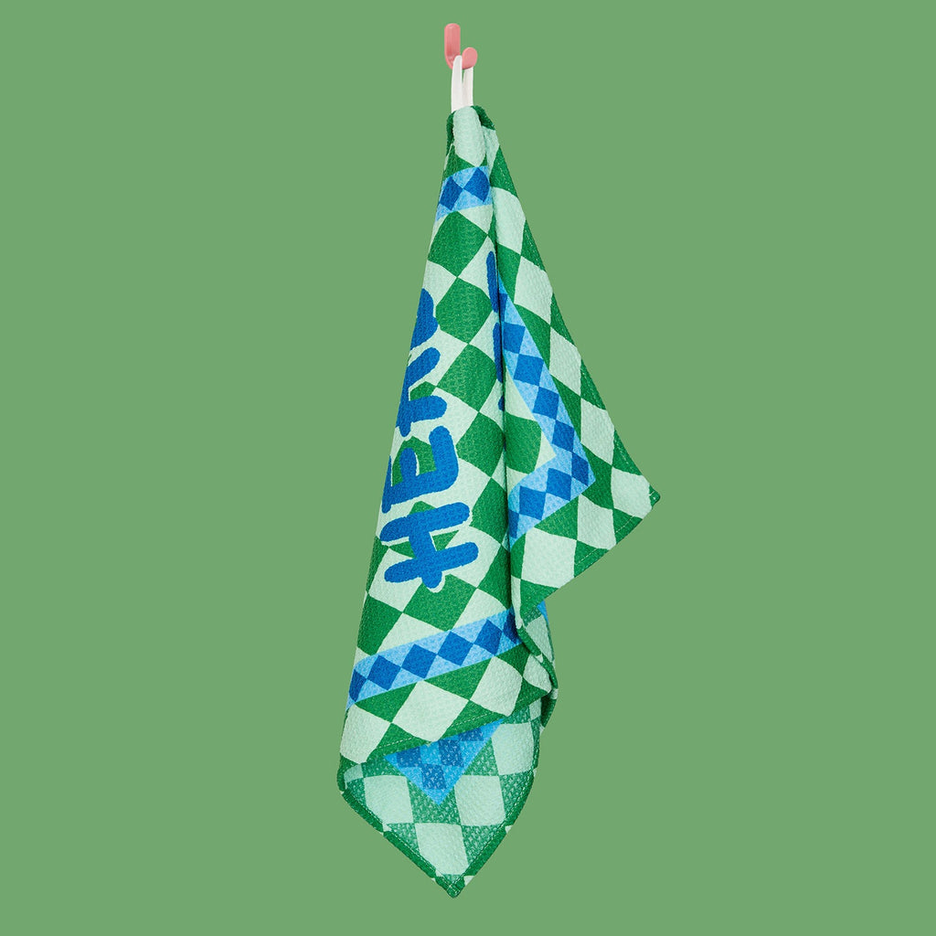 dock and bay tea towel