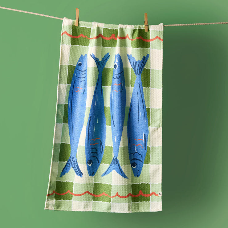 dock and bay tea towel