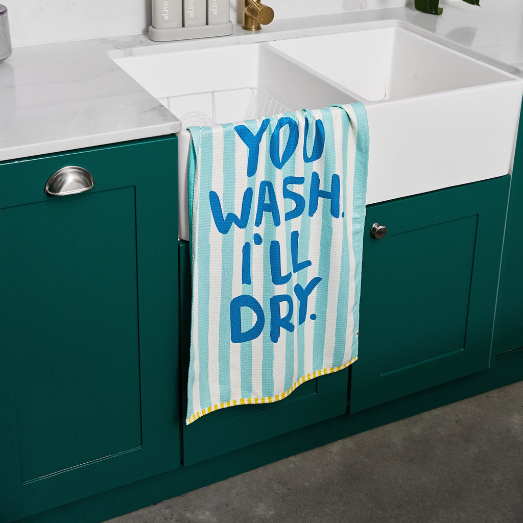 dock and bay tea towel