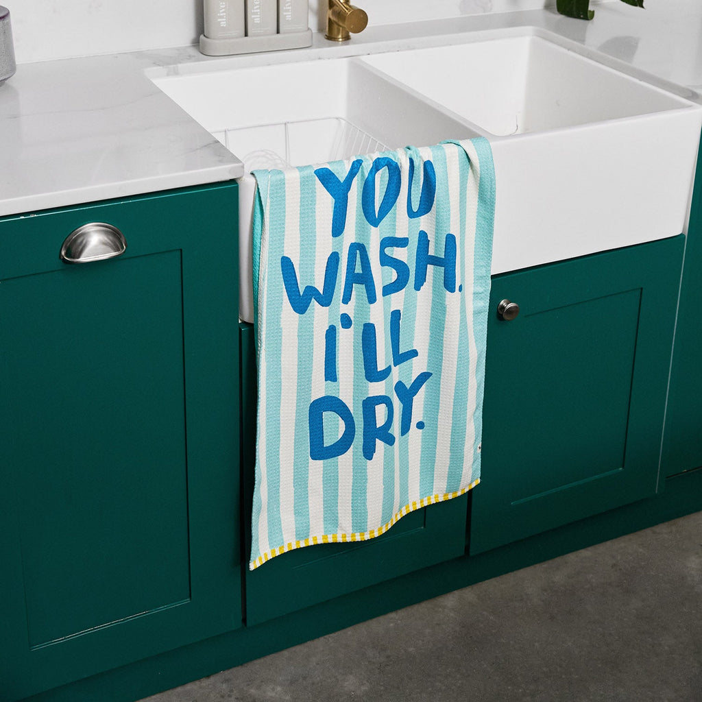 dock and bay tea towel