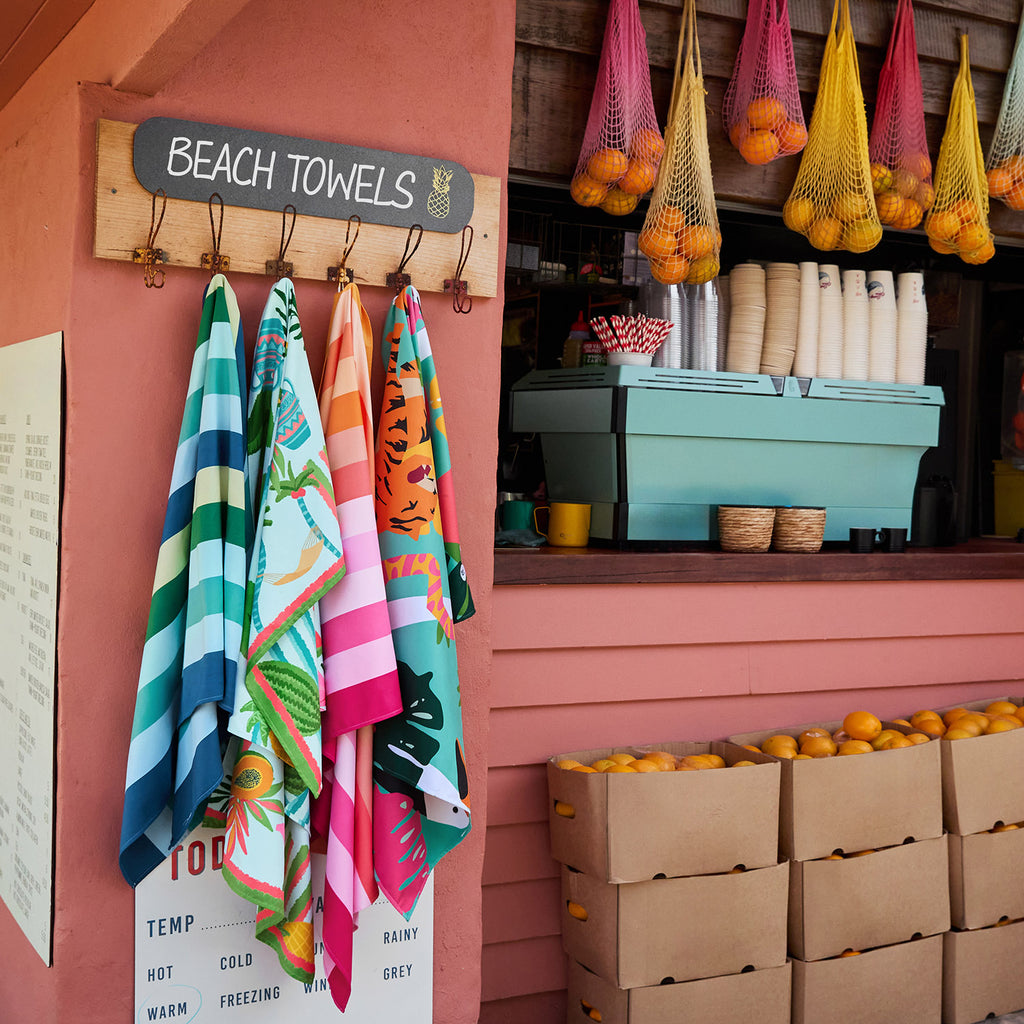 dock and bay towels beach