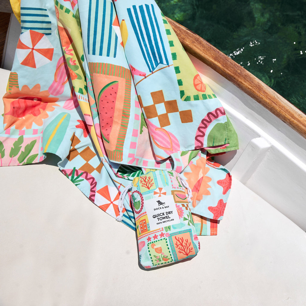 dock and bay towels beach