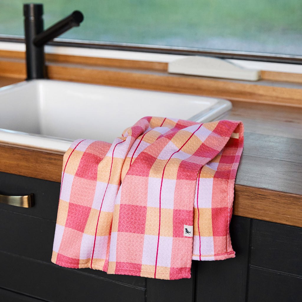 dock and bay tea towel