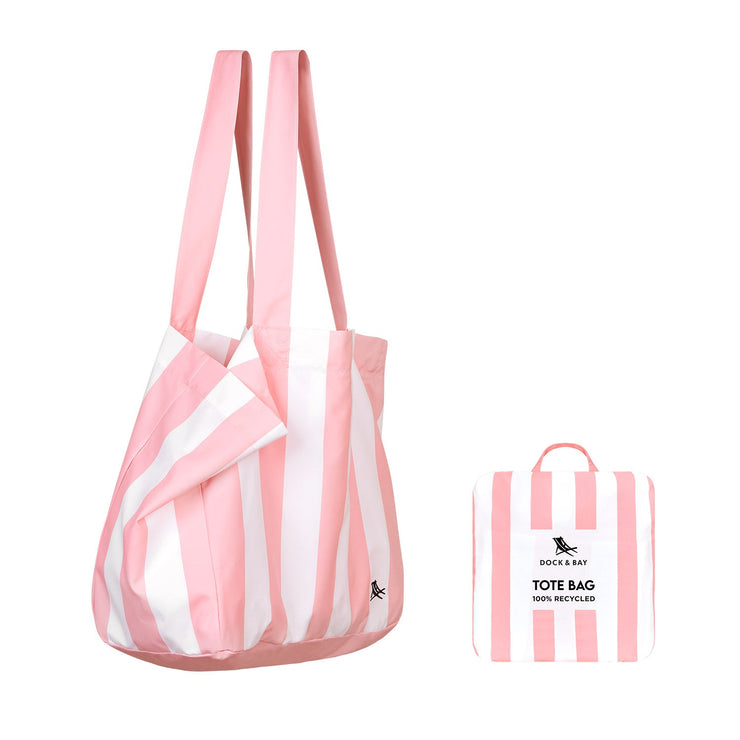 Dock & Bay Foldaway Tote Bags - Malibu Pink