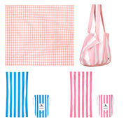 Dock & Bay 2 x Beach Towel + Bag + Picnic Blanket - Strawberries & Cream