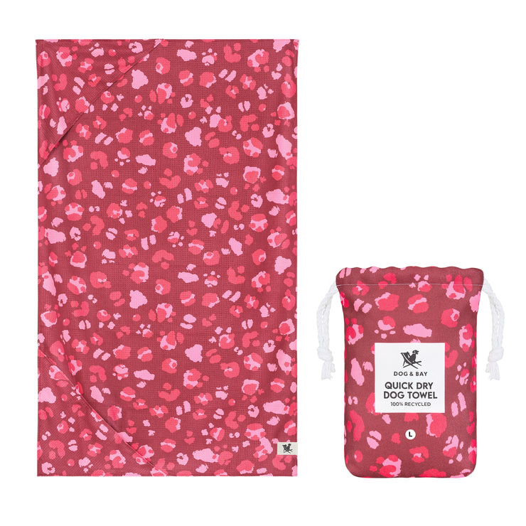 Dock & Bay Dog Towel - Pink Paws