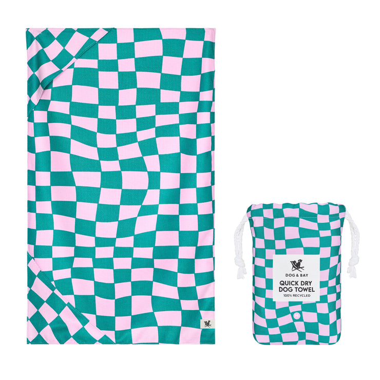 Dock & Bay Dog Towels - Check Mutt