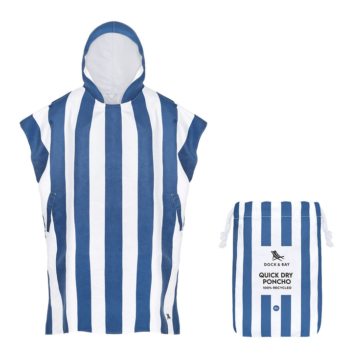 Dock & Bay Poncho - Adults - Whitsunday Blue
