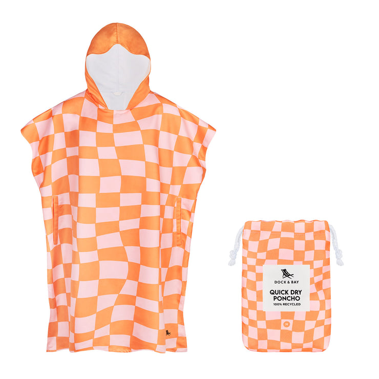 Dock & Bay Poncho - Adults - Groovy Check