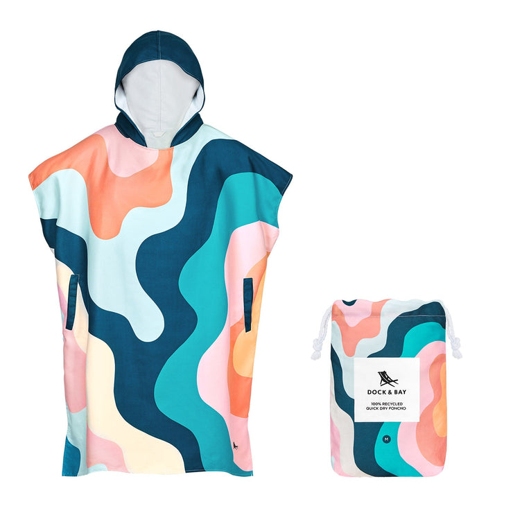 Dock & Bay Poncho Adults - Get Wavy