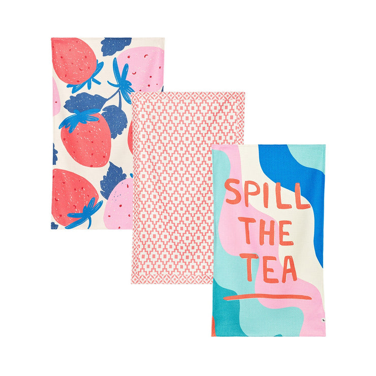 Dock & Bay Tea Towels - Pink on the Sink (Set of 3)