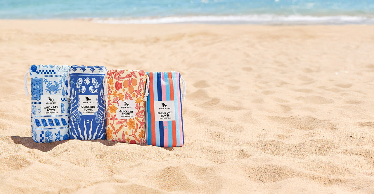 Dock & Bay Quick Dry Towels - Mediterranean Moments (Set of 4)