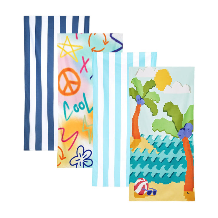 Dock & Bay Kids Beach Towels - Match Your Mood (Set of 4)