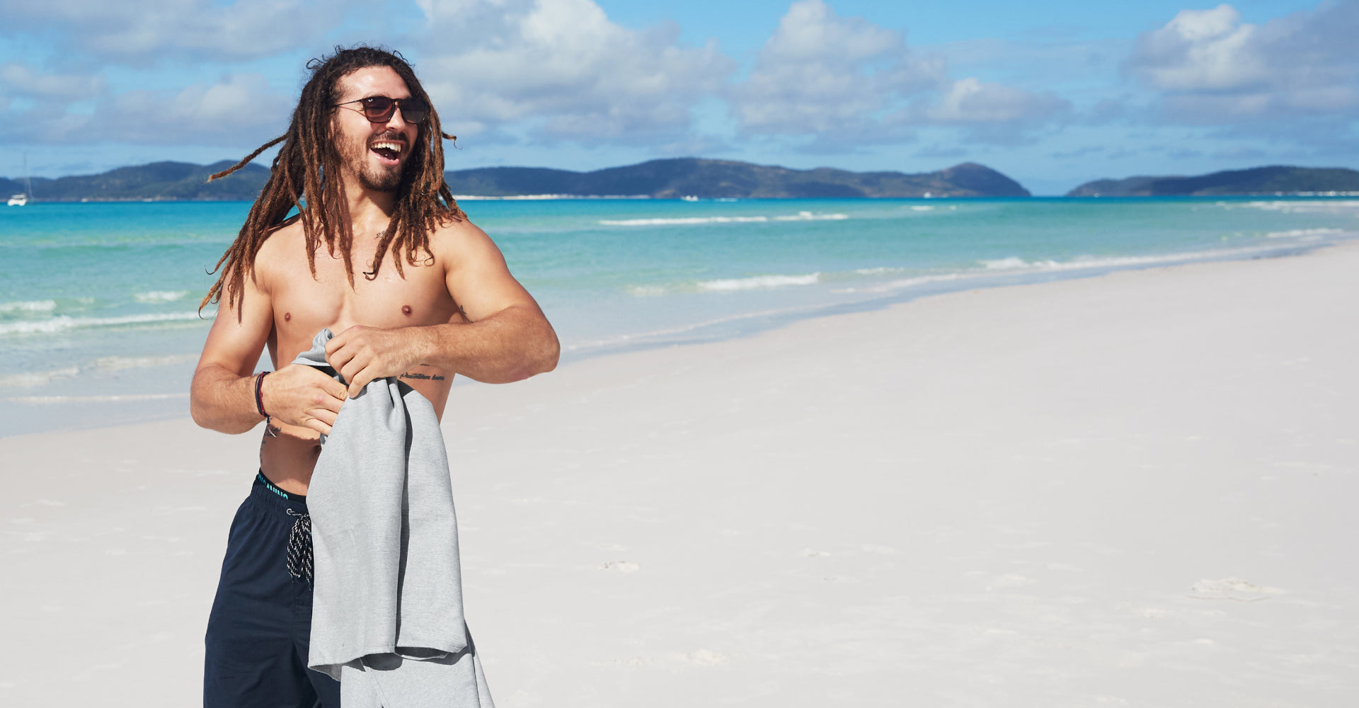 Serviette à séchage rapide Dock & Bay - Gris montagne