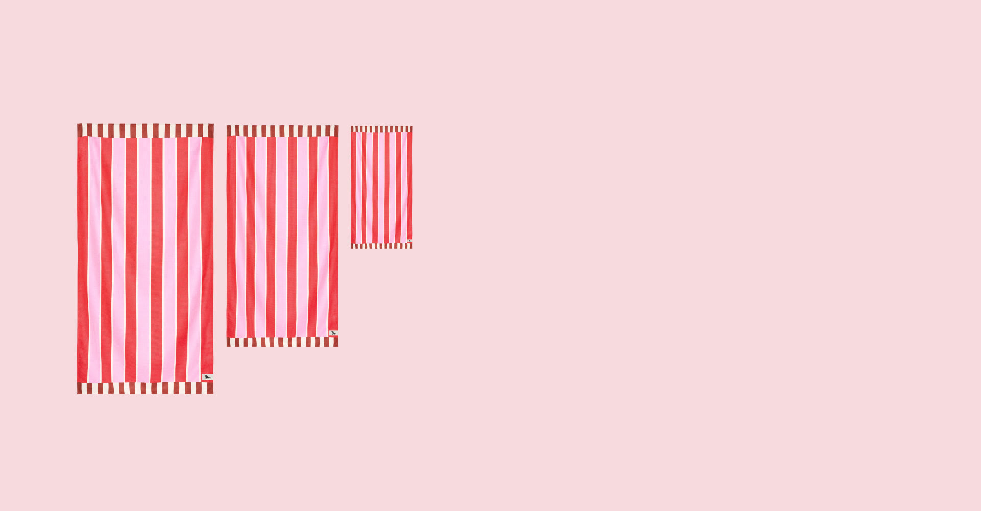 Serviette de bain séchage rapide Dock & Bay – Cherry Bomb (Lot de 3)